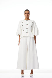 Camisa bordada a mão - elegante sofisticada