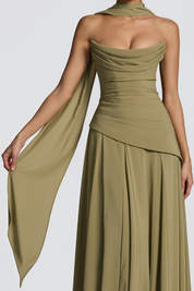 Vestido Longo Romane  – Elegância e Charme Atemporal