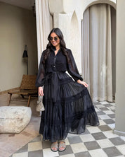 Valentina | Vestido Longo em Renda Artesanal com Aplicação de Pérolas
