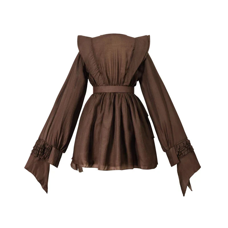 Vestido Curto Estruturado em Camadas Sofisticado