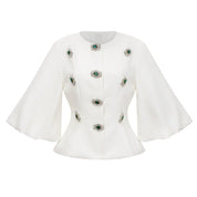 Camisa bordada a mão - elegante sofisticada