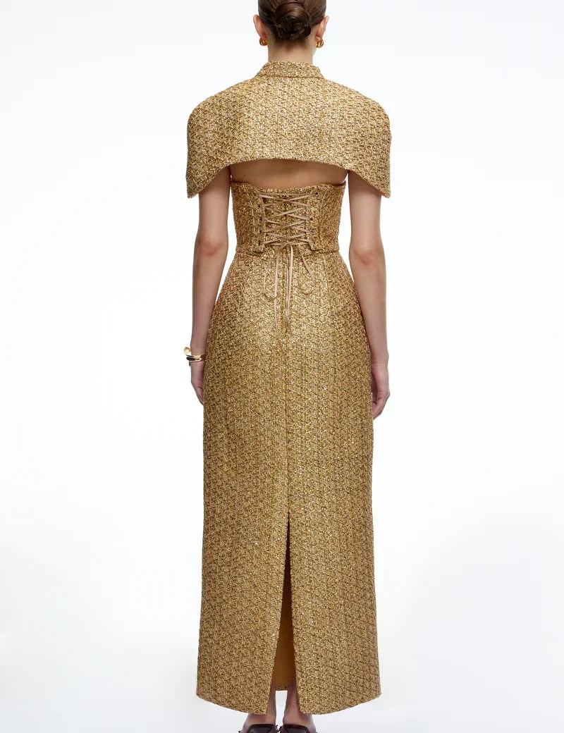 ArnaGoldSweetheartNecklineTweedMaxiDresswithCape_3.webp