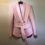 Blazer Estruturado com Lapela Xale e Cinto - Elegância Atemporal
