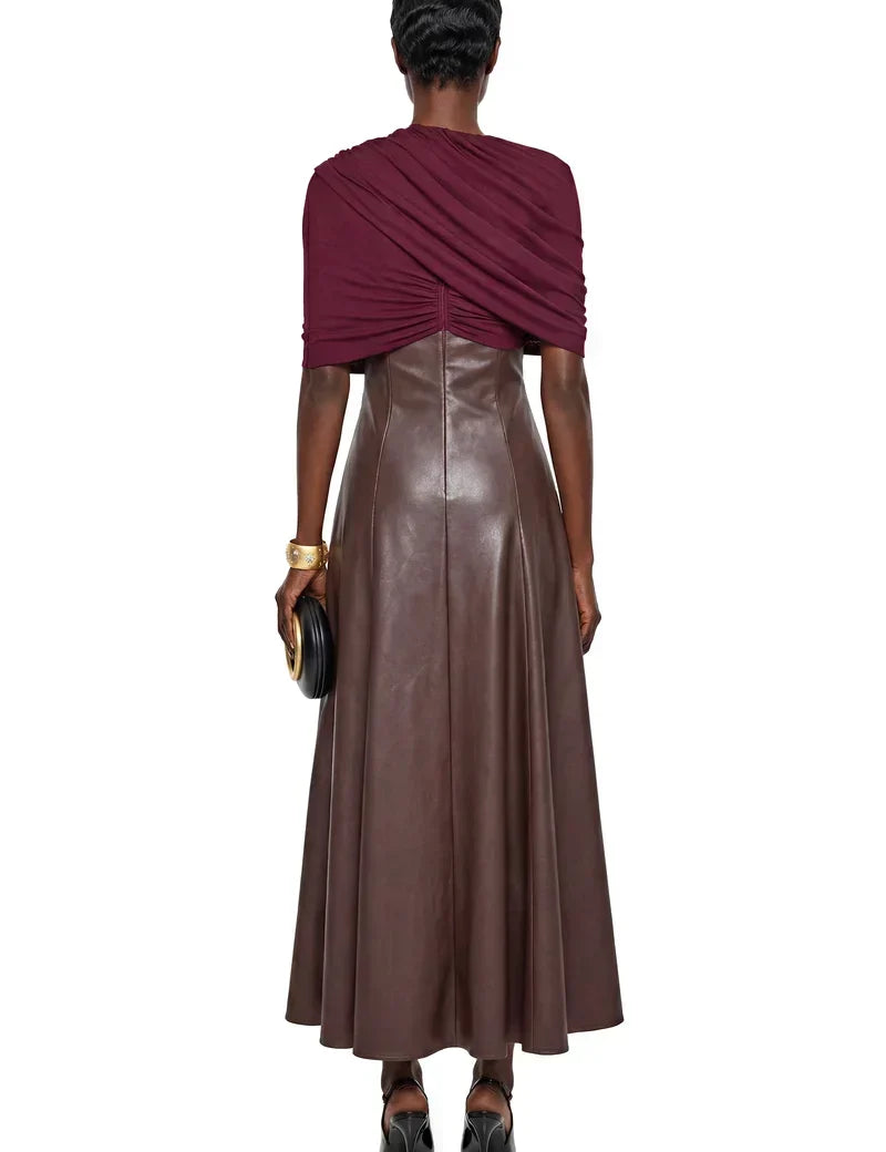 IrisChocolateBrownColorBlockMaxiDresswithShawl_2.webp