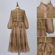 Valentina | Vestido Longo em Renda Artesanal com Aplicação de Pérolas