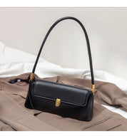 Bolsa de Ombro – Couro Ecológico, Estilo Luxo, Pequena e Elegante, Modelo Underarm/Clutch