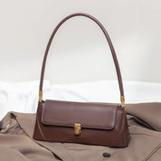 Bolsa de Ombro – Couro Ecológico, Estilo Luxo, Pequena e Elegante, Modelo Underarm/Clutch