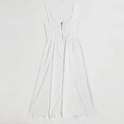 Vestido Elegante de Verão com Decote Quadrado - Leveza e Sofisticação