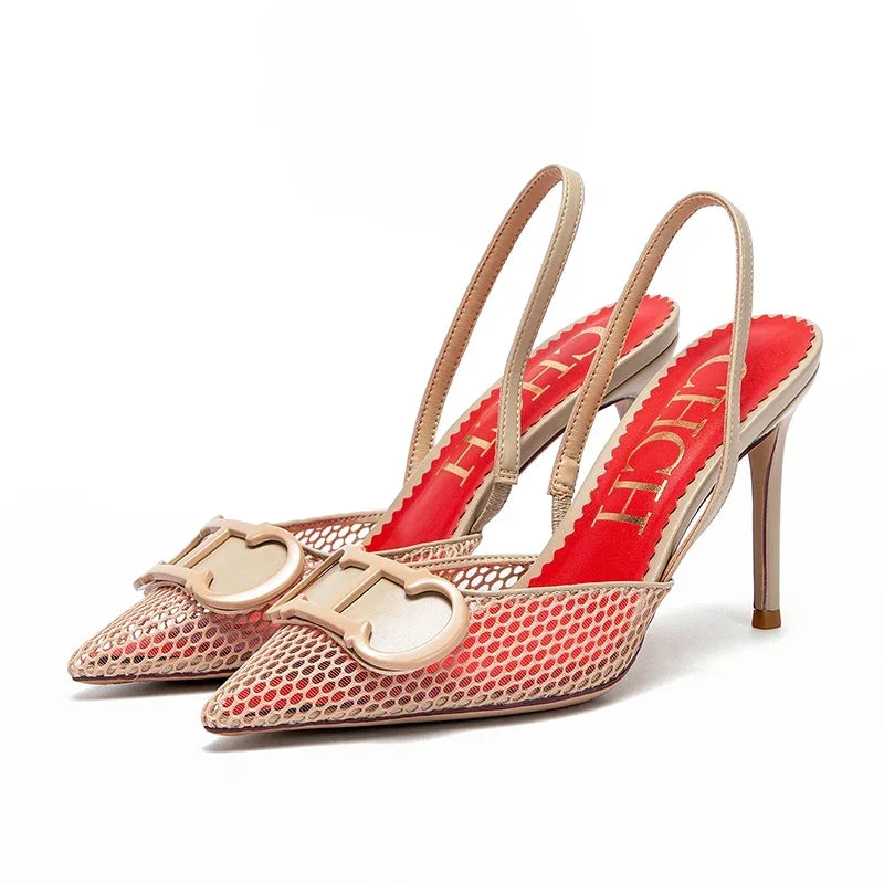 Sandálias CHCH de Salto Alto – 9cm, Elegância e Conforto