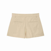 Conjunto Streetwear Elegante: Casaco Estruturado com Cinto e Shorts de Alfaiataria