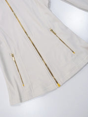 Conjunto Esportivo Feminino com Zíper Dourado e Calça Modeladora