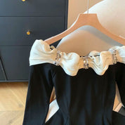 Blusa Elegante com Decote Ombro a Ombro e Detalhe Recortado