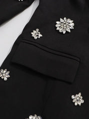 Conjunto de Alfaiataria Escultural com Blazer e Calça com Cristais