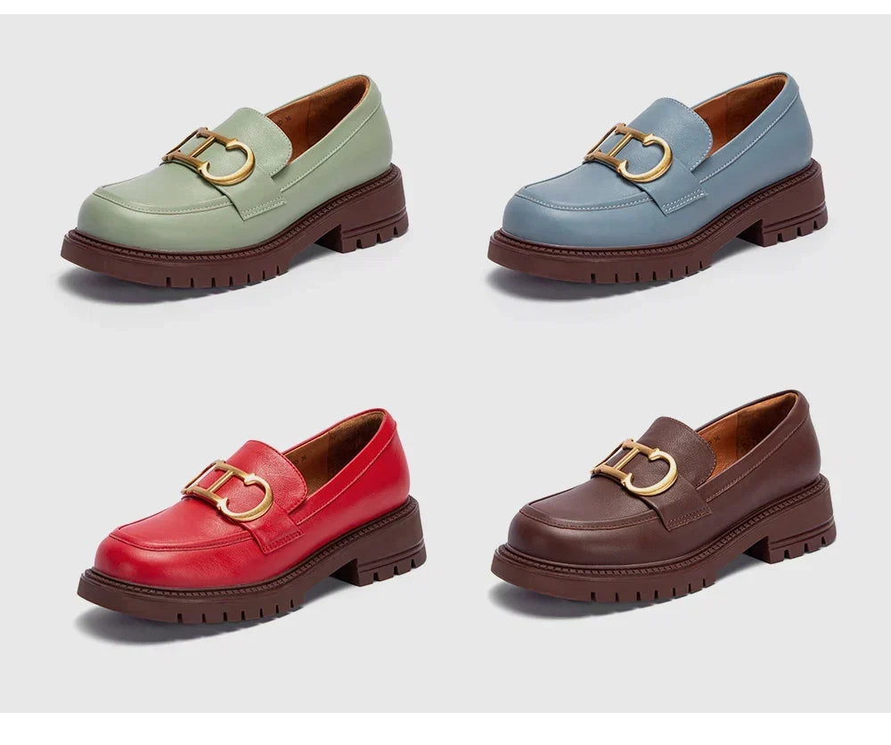 Sapato Luxo Couro Com Fivela - Confort