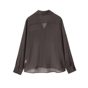 Camisa Elegante de Manga Longa – Modelagem Solta e Minimalista