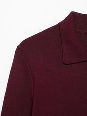 Conjunto Luxo Vermelho em Malha de Alta Densidade – Cardigã e Saia