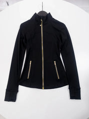 Conjunto Esportivo Feminino com Zíper Dourado e Calça Modeladora