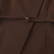 Conjunto de Alta Sastria com Colete Alongado, Faixa Regulável e Calça Fluida