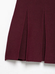 Conjunto Luxo Vermelho em Malha de Alta Densidade – Cardigã e Saia