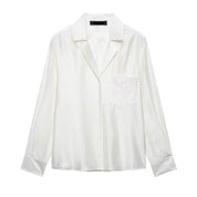 Camisa Elegante de Manga Longa – Modelagem Solta e Minimalista