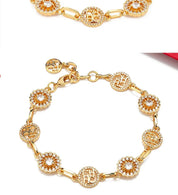 Pulseira CHCH Feminina de Luxo com Design em Letras e Pedrarias