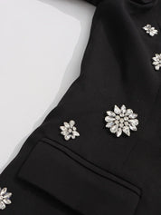 Conjunto de Alfaiataria Escultural com Blazer e Calça com Cristais