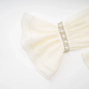 Blusa Elegante com Mangas Longas e Bordado de Cristais