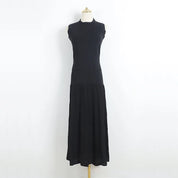 Vestido Midi em Tricô com Aplicações de Pérolas – Azul Serenity