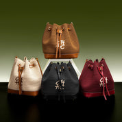 Bolsa CHCH Bucket – Estilo para Viagem, Alça de Ombro, Design em Tecido Splicing