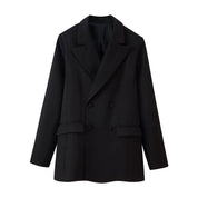Conjunto Blazer Transpassado e Saia Evasê em Renda Trabalhada