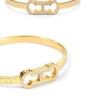 Bracelete CHCH Dourado de Luxo com Pedrarias - Sofisticação Atemporal