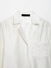 Camisa Elegante de Manga Longa – Modelagem Solta e Minimalista