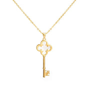Colar CHCH Elegante Bicolor com Zircônias Delicadamente Cravadas e Pingente Sofisticado Ajustável