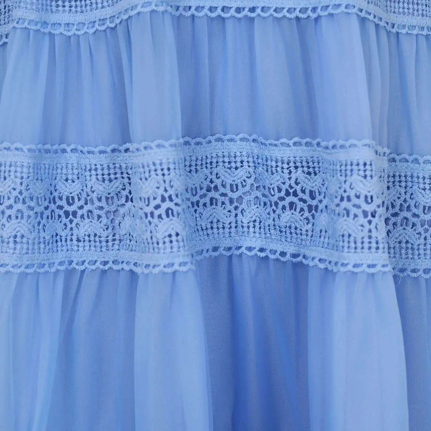 Cecília | Vestido Longo em Renda com Tecido 100% Algodão e Manga Longa