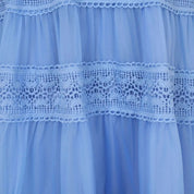 Cecília | Vestido Longo em Renda com Tecido 100% Algodão e Manga Longa