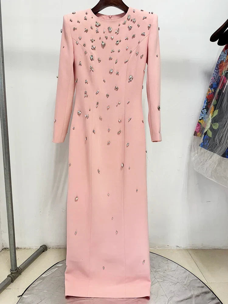 Isabela | Vestido Longo com Bordado à Mão em Pedrarias