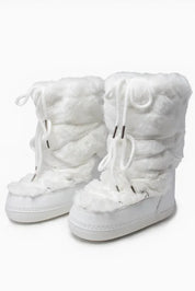 Botas de Neve com Peles Sintéticas – Plataforma Elegante e Conforto Aveludado