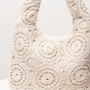 Bolsa de Ombro Trançada Vazado Artesanal – Estilo Premium para Praia e Viagens