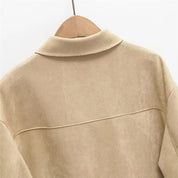 Dandara | Casaco Cropped Bege com Detalhes Vazados e Design Autoral