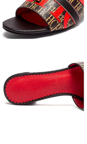 Sandálias CHCH – Salto Baixo 5cm, Bloco Grosso, Confortáveis, Slip-On, Casual e Elegantes