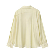 Camisa Elegante de Manga Longa – Modelagem Solta e Minimalista