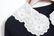 Vestido Mini de Luxo com Detalhes em Renda, Mangas Longas e Saia de Volume