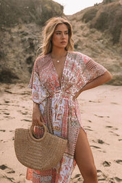 Saída de Praia Basia Estampada com Decote V
