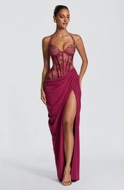 Vestido Longo Bonita - Mulberry