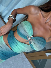 Conjunto Feminino 3 Peças Top Saia  - Aurora